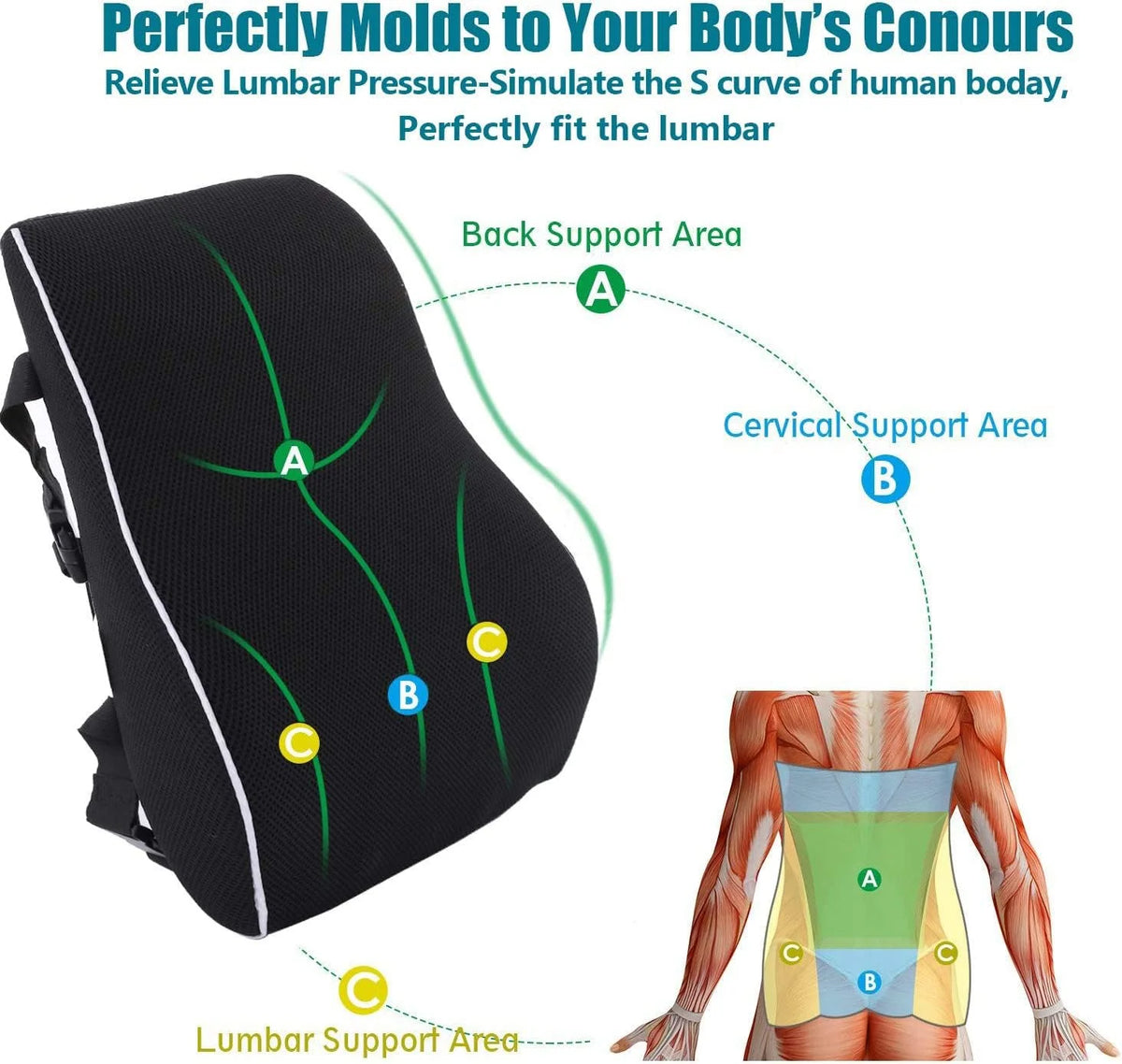 Memory Foam Lumbar Pillow