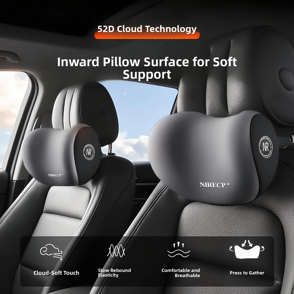 Memory Foam Car Headrest